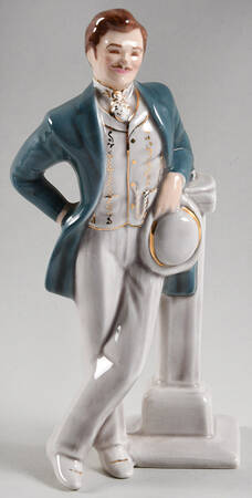 Florence Ceramics Figurine Jim-Green And White - No Box