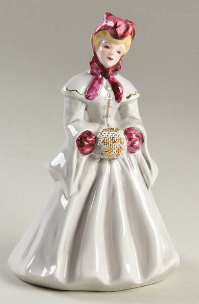 Florence Ceramics Figurine Elaine-Gray With Viloet-Blond - No Box
