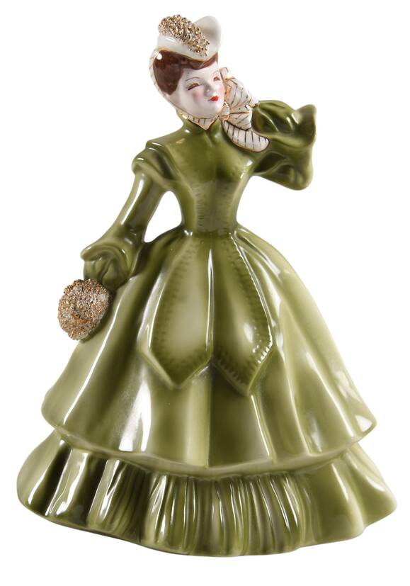 Florence Ceramics Figurine Matilda-Green Dress - No Box