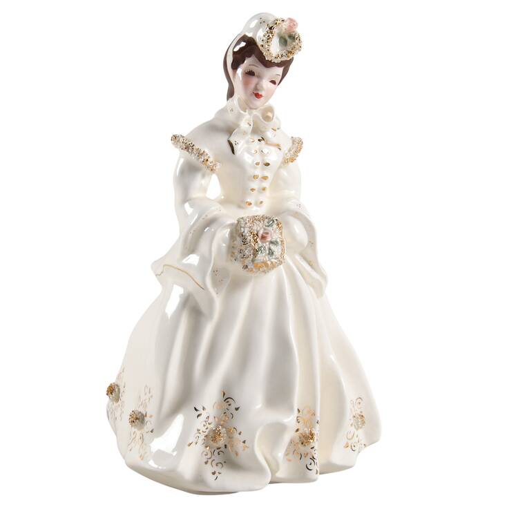 Florence Ceramics Figurine Delia-White Dress - No Box