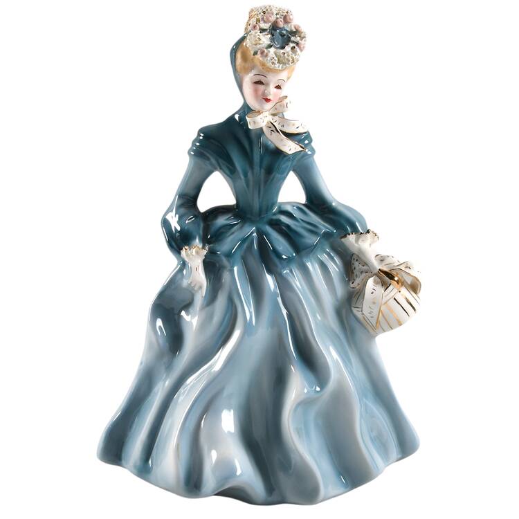 Florence Ceramics Figurine Yvonne-Green/White - No Box