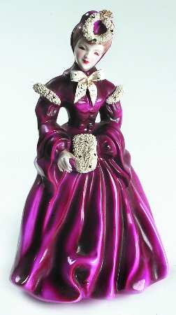 Florence Ceramics Figurine Delia-Hand Showing(Royal Red) - No Box