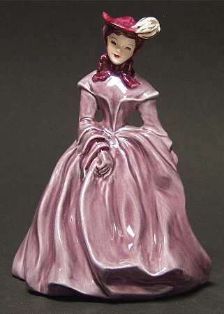 Florence Ceramics Figurine Sue-Purple Dress - No Box