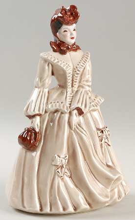 Florence Ceramics Figurine Sarah-Beige & Brown - No Box