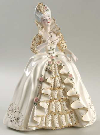 Florence Ceramics Figurine Marie Antoinette-Left Arm Down - No Box