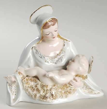Florence Ceramics Figurine Madonna With Child - No Box