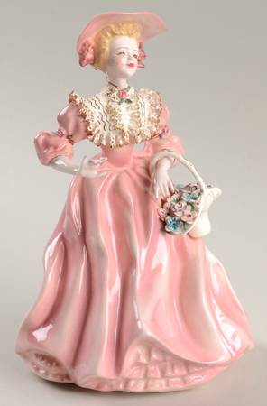 Florence Ceramics Figurine Annabel-Pink Dress - No Box