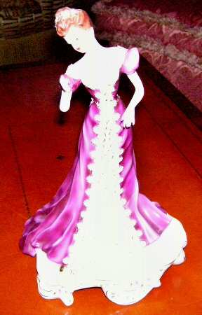 Florence Ceramics Figurine Fair Lady-Pink Dress - No Box