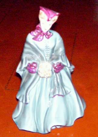 Florence Ceramics Figurine Camille-Gray Dress - No Box