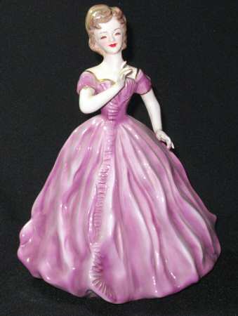 Florence Ceramics Figurine Cindy-Lavender Dress - No Box