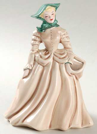 Florence Ceramics Figurine Lea-Beige & Green Planter - No Box