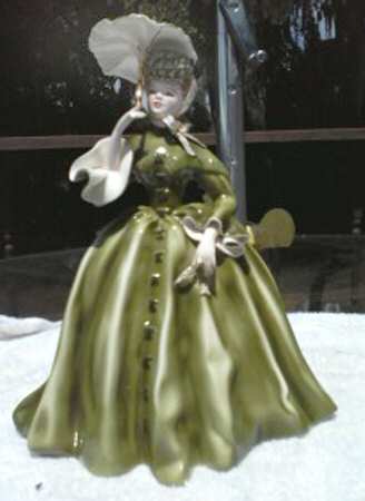 Florence Ceramics Figurine Vivian - Green - No Box