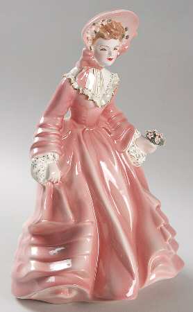 Florence Ceramics Figurine Claudia-Pink-No Flowers - No Box