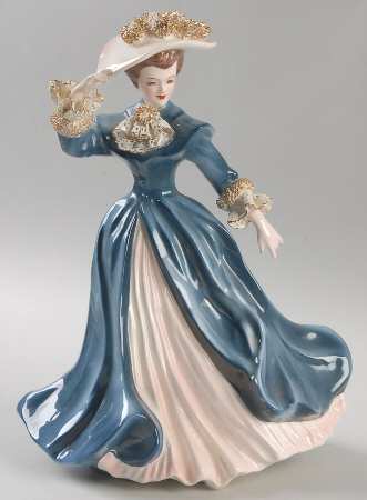 Florence Ceramics Figurine Cynthia-Aqua - No Box