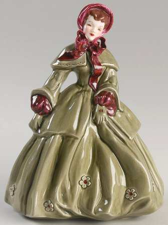 Florence Ceramics Figurine Abiagail - Green And Violet - No Box