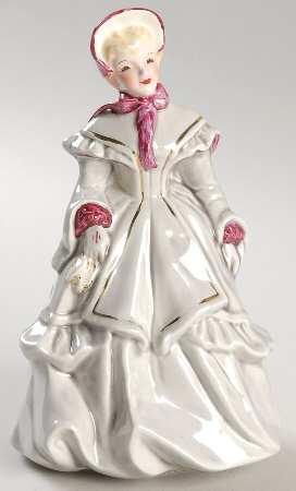Florence Ceramics Figurine Melanie - Grey & Violet-Blonde - No Box