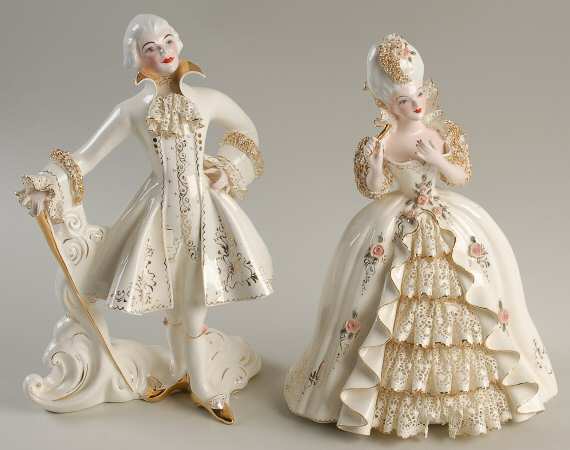 Florence Ceramics Figurine Louis Xvi  And Marie Antoinette - No Box