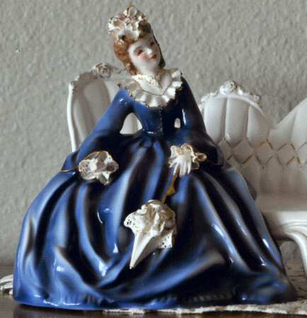 Florence Ceramics Figurine Elizabeth-Blue Dress - No Box