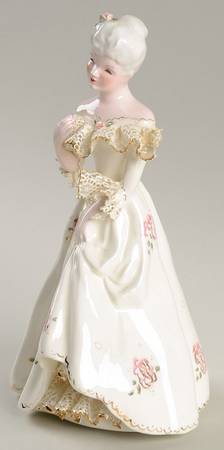 Florence Ceramics Figurine Eve-White And Gold Trim - No Box