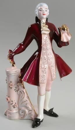 Florence Ceramics Figurine Louis Xv-Royal Red - No Box