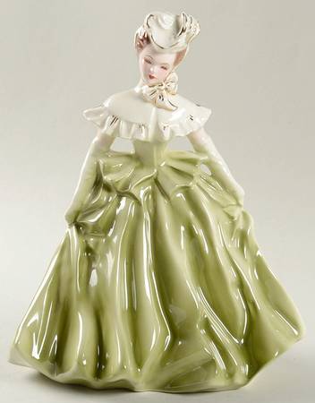 Florence Ceramics Figurine Marsie-Green Dress - No Box