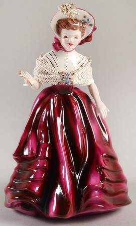 Florence Ceramics Figurine Claudia-Magenta - No Box