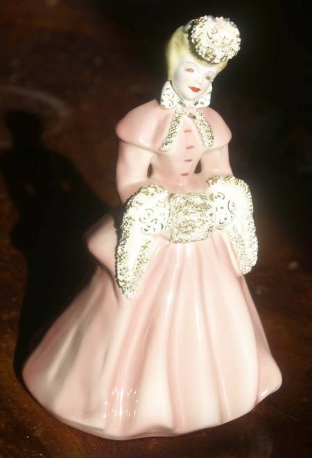 Florence Ceramics Figurine Elaine-Pink & White - No Box