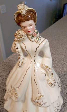 Florence Ceramics Figurine Irene-White & Gold - No Box