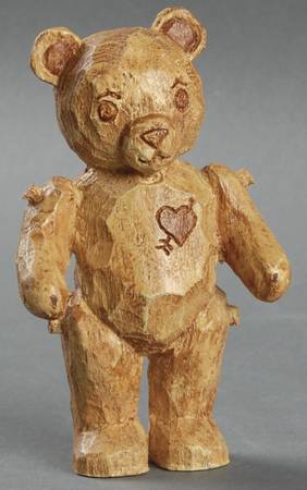 Teddy Bears: The Americana Collection Carved Wood Teddy - No Box