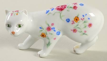 Curio Cabinet Cat Faience - No Box