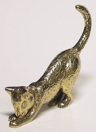 Curio Cabinet Cat Asian - W-3 3/4" - No Box