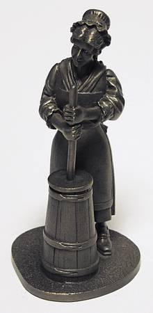 People of Colonial America-Figurine Butter Churner - Boxed