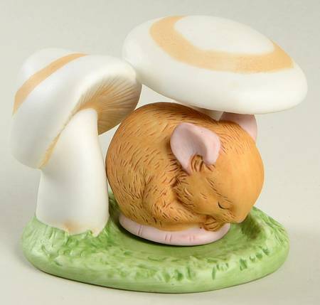 Woodland Surprises Mouse With Mushrooms-Set Of 2 - No Box