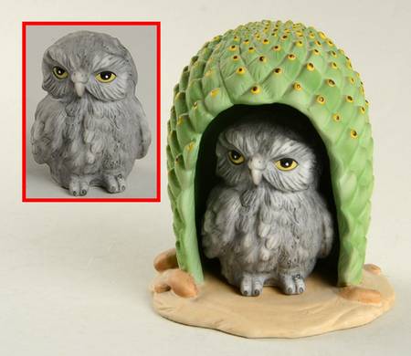 Woodland Surprises Owl With Cactus - No Box