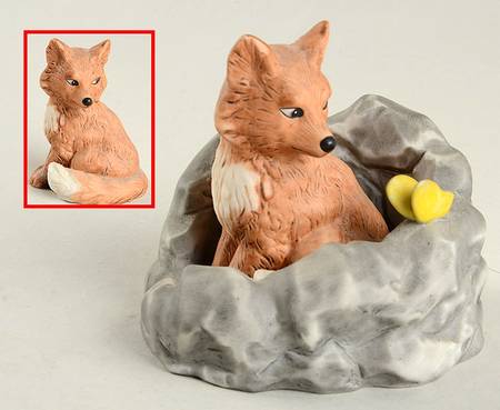 Woodland Surprises Fox With Rock-Set Of 2 - No Box