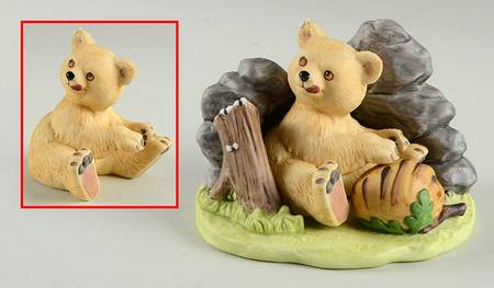 Woodland Surprises Bear With Stones-Set Of 2 - No Box