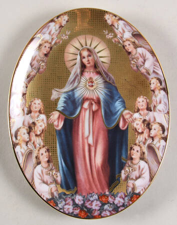 Franklin Mint Plates Mary Queen Of Angels - No Box