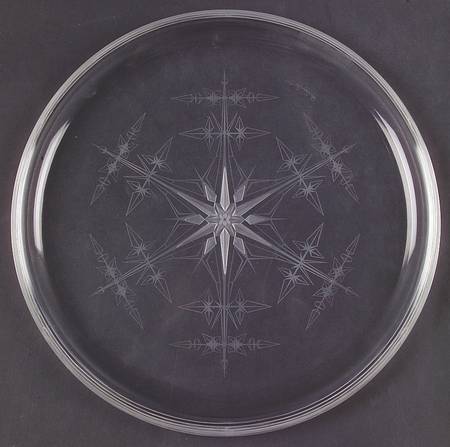 Franklin Mint Crystal Plates Crystal Snowflake - No Box