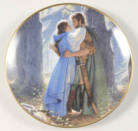 Franklin Mint Plates Robin Hood And Maid Marian - No Box