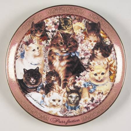 Franklin Mint Plates Purr-Fection - No Box