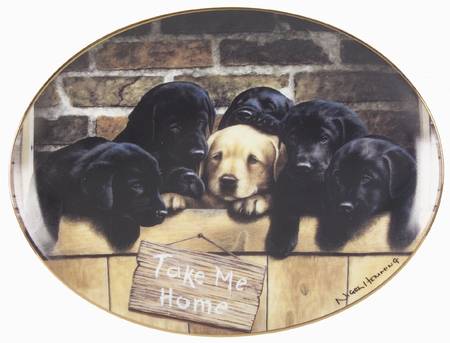 Nigel Hemming Labrador Puppies by Franklin Mint