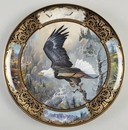Franklin Mint Plates Born To Be Free - No Box