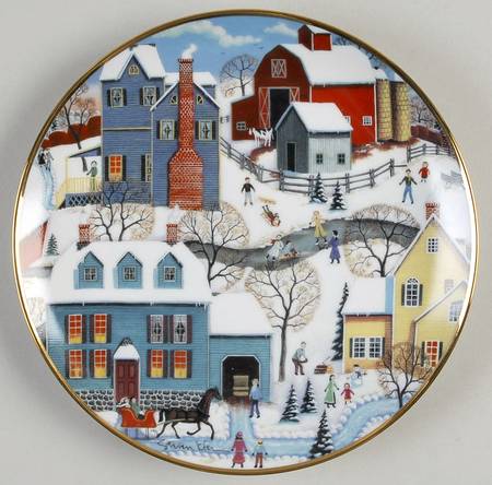 American Folk Art Winters Eve - No Box