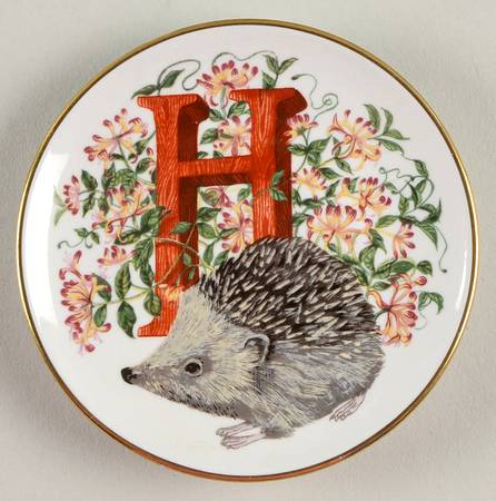 Animal Alphabet Miniature Plates H Is For Hedgehog - No Box