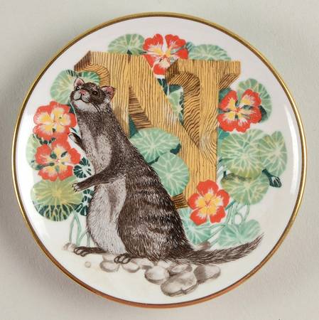 Animal Alphabet Miniature Plates N Is For Newara - No Box