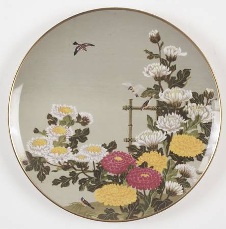 Birds & Flowers of The Orient Kannazuki - Tree Sparrow & Chrysanthemum - No Box