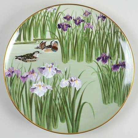 Birds & Flowers of The Orient Satsuki - Mandarin Duck & Iris - No Box