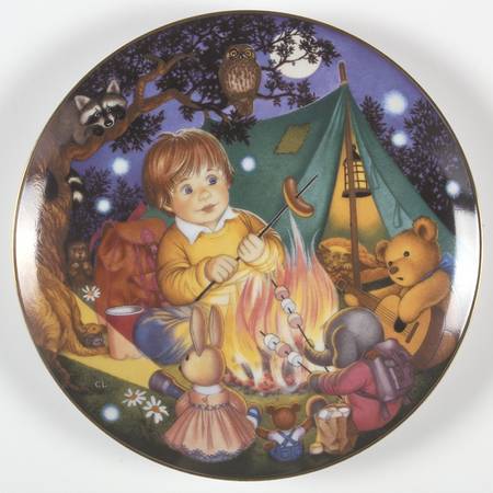 Carol Lawson Plates Camping Out - No Box