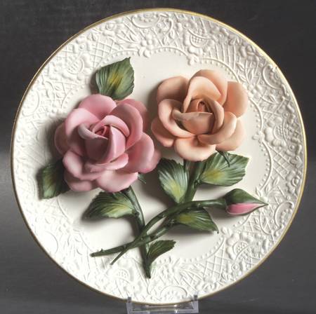 The Roses of Capodimonte Pink And Coral Roses - With Box