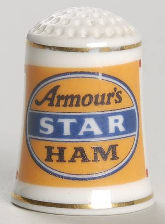Country Store Thimbles Armour's Star  Ham - No Box